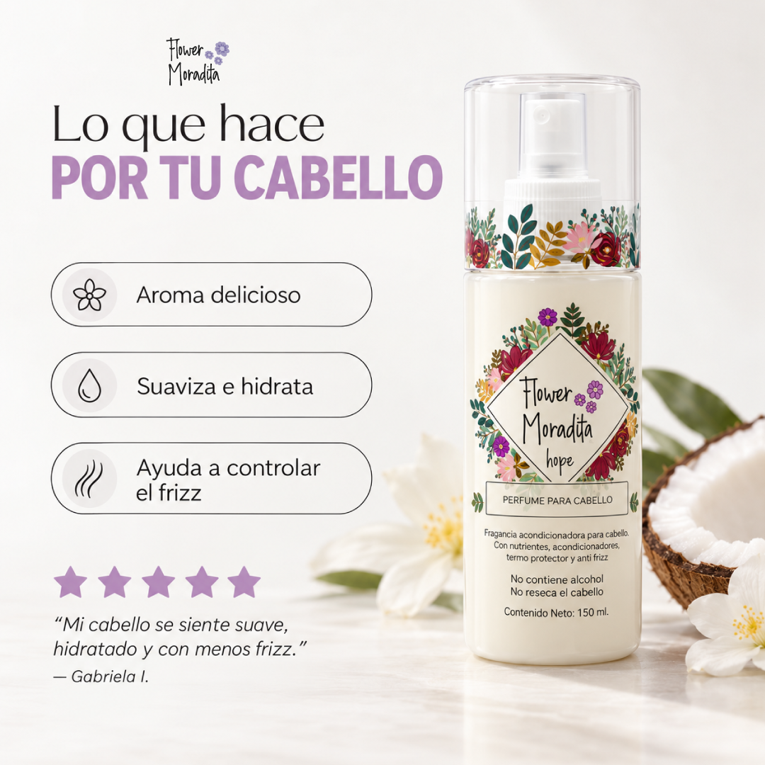 Dúo Perfumes Capilares 150ml Sin Alcohol | Flower Moradita