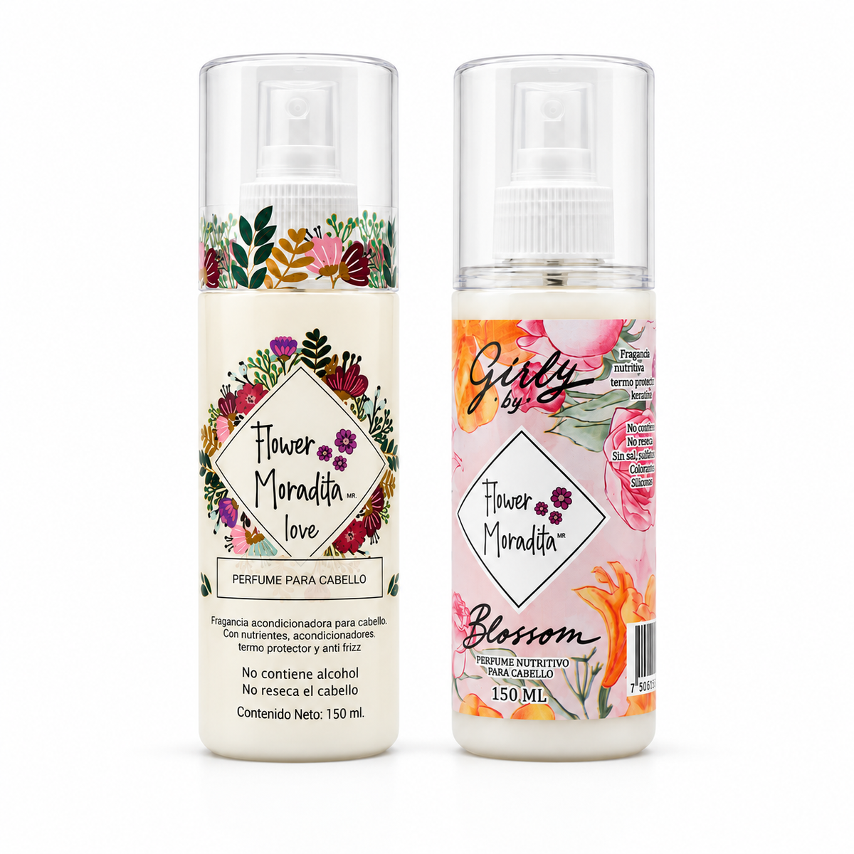 Dúo Perfumes Capilares 150ml Sin Alcohol | Flower Moradita