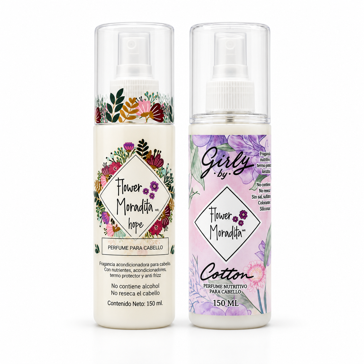Dúo Perfumes Capilares 150ml Sin Alcohol | Flower Moradita